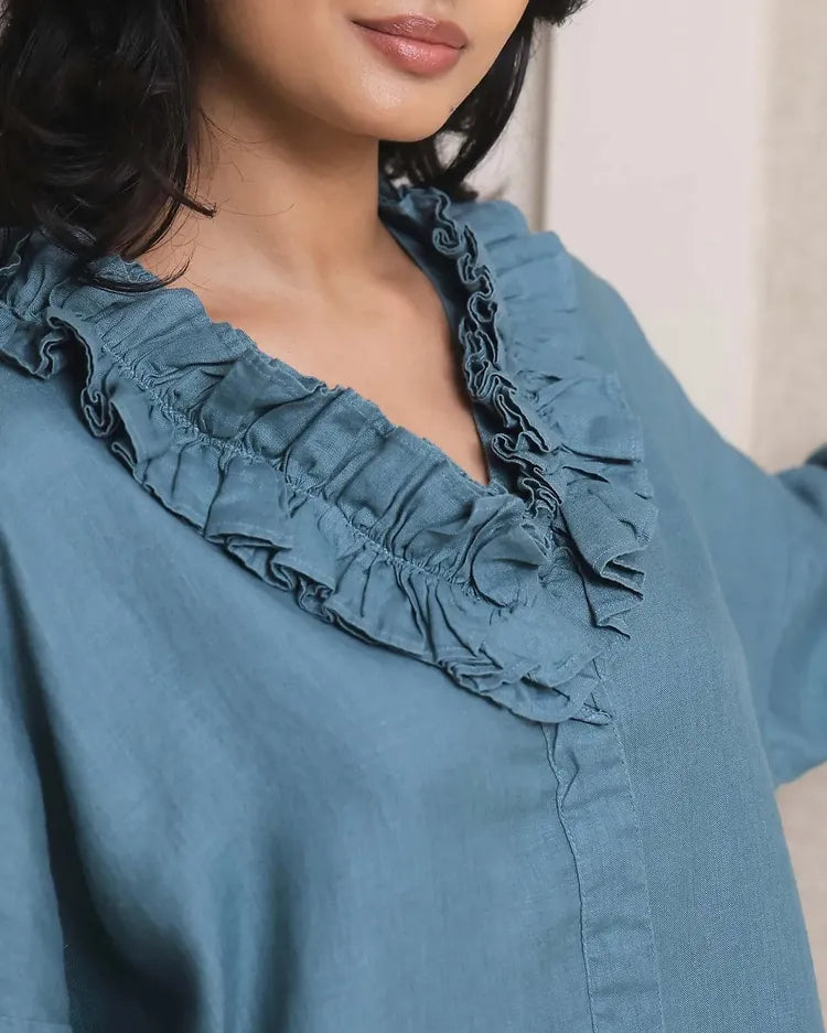 Velmira™ Ruffle Collar Blouse