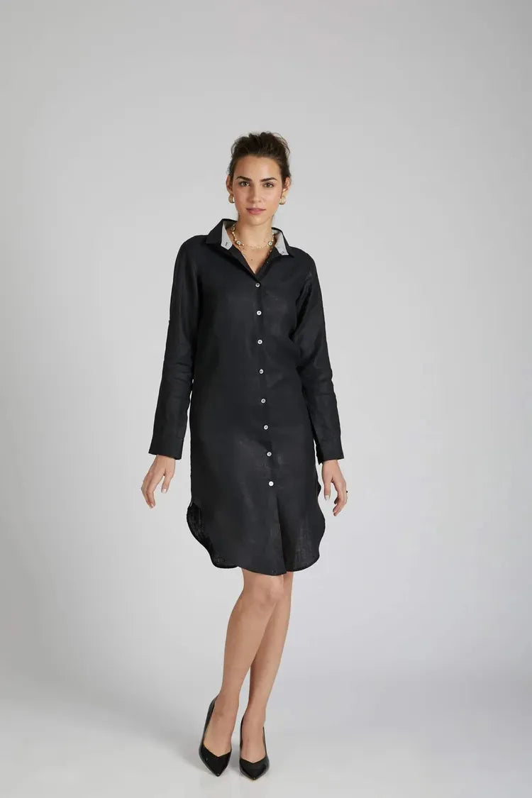 Noiréa™ Classic Button Shirt Dress