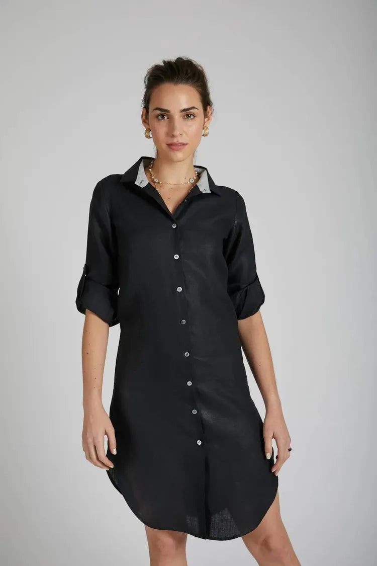 Noiréa™ Classic Button Shirt Dress