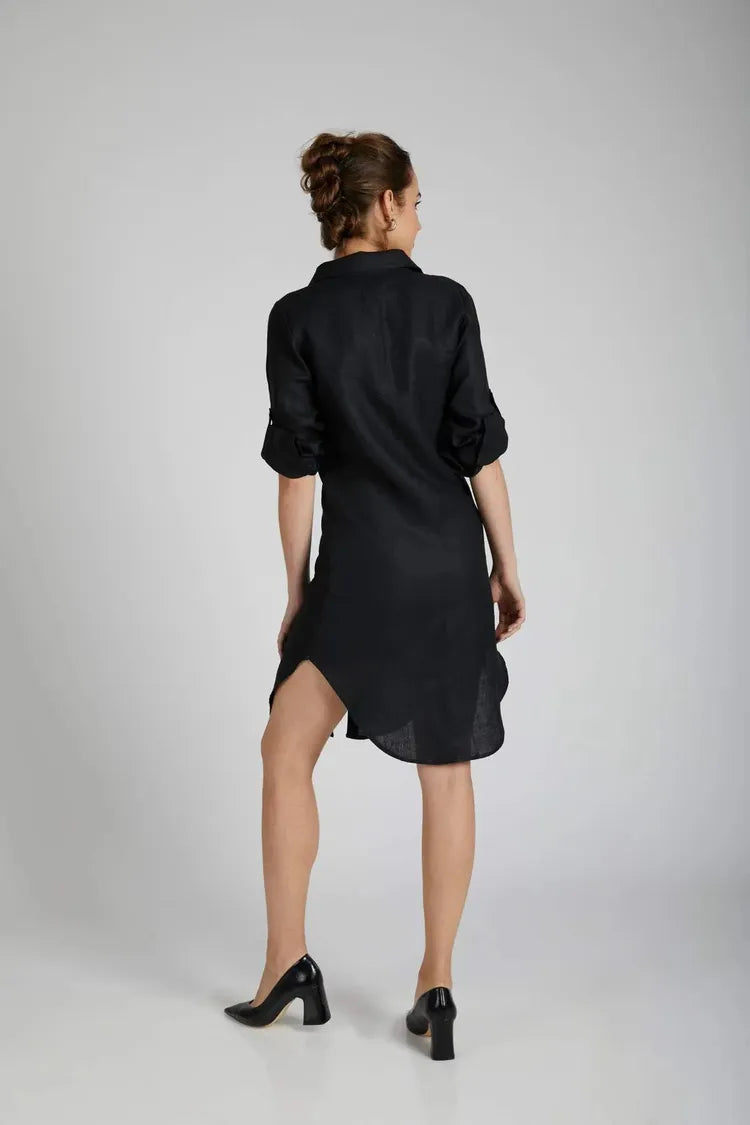 Noiréa™ Classic Button Shirt Dress
