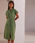 Lioré™ Belted Utility Midi Dress