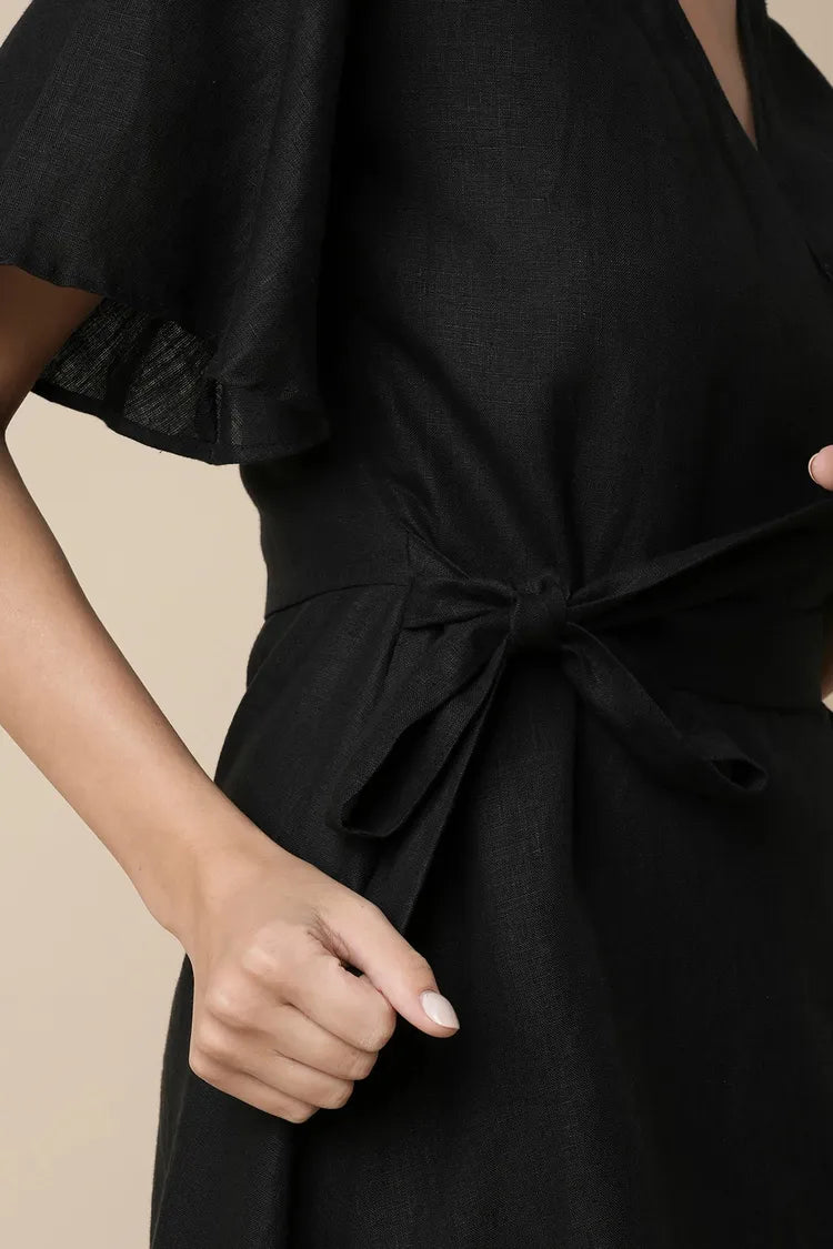 Isméra™ Flowing Wrap Midi Dress