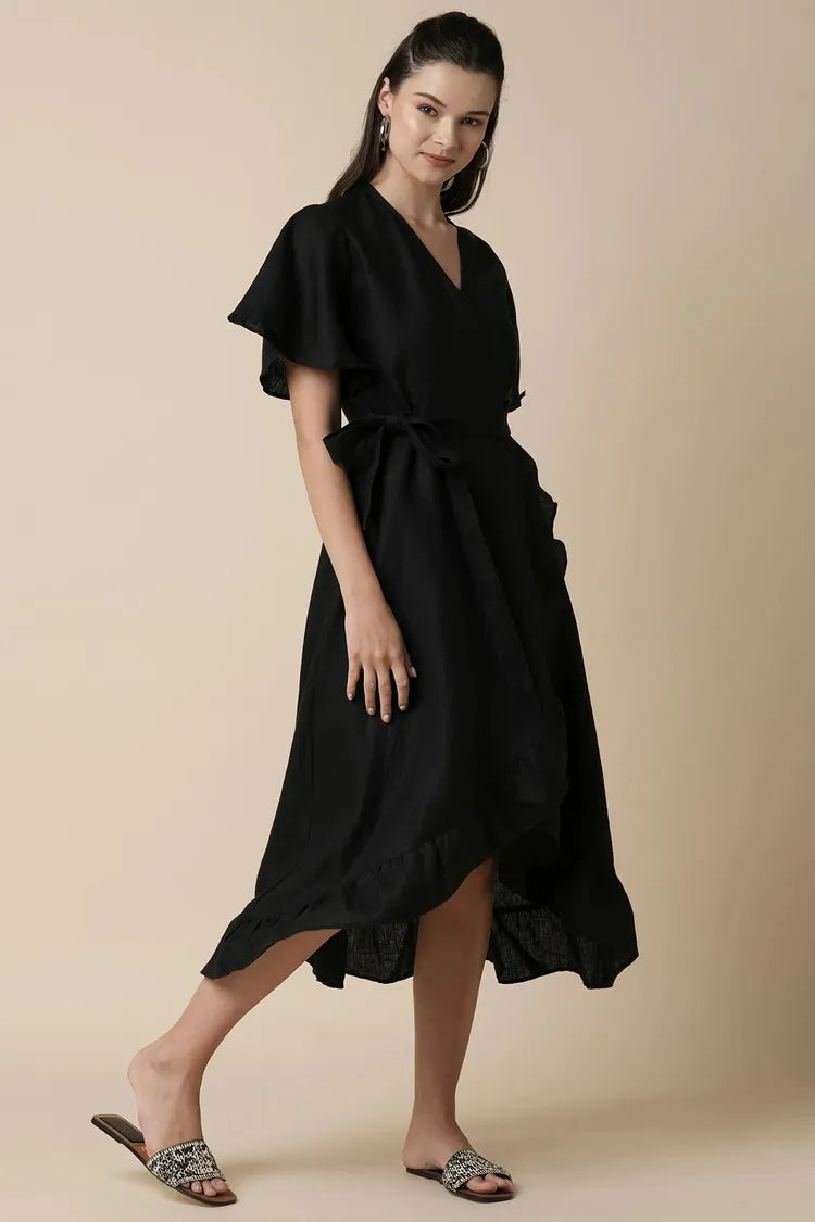 Isméra™ Flowing Wrap Midi Dress