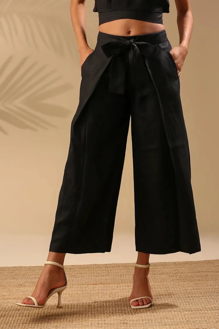 Velora™ Wide-Leg Tie Waist Pants